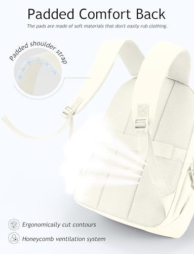 Uselike Travel Backpack for Women, 15.6 Inch Laptop Backpack, Quilted College Bookbag, Cute Work Backpacks, Water Resistant - Image 5