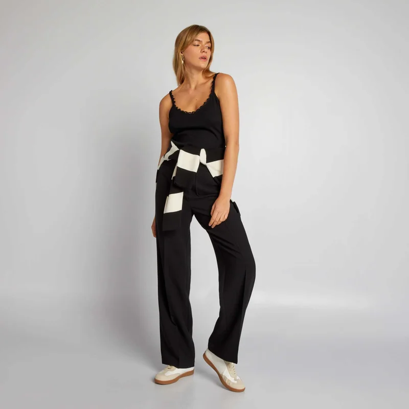 Kiabi Vest Top With Narrow Straps Black