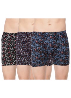 Dollar Bigboss Dollar Bigboss Men's Assorted Pack of 3 Printed Trunk (8905203194063_MBTR-10-R2-CRAZYLONG-PO3-XL 