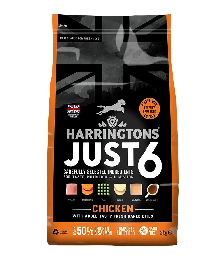 Harringtons Just 6 Chicken Grain Free Adult Dry Dog Food 
2kg - Image 1