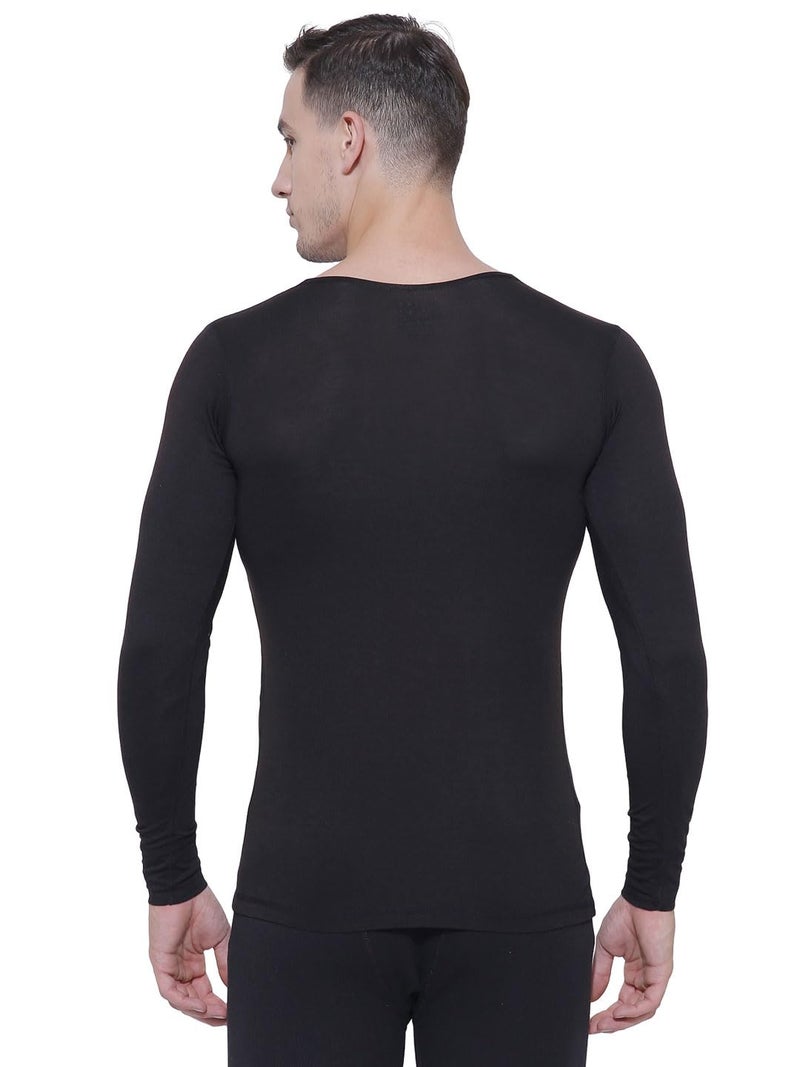 BODYCARE Ayaki Mens Tops Round Neck Full Sleeves Pack of 1-Black - Image 2