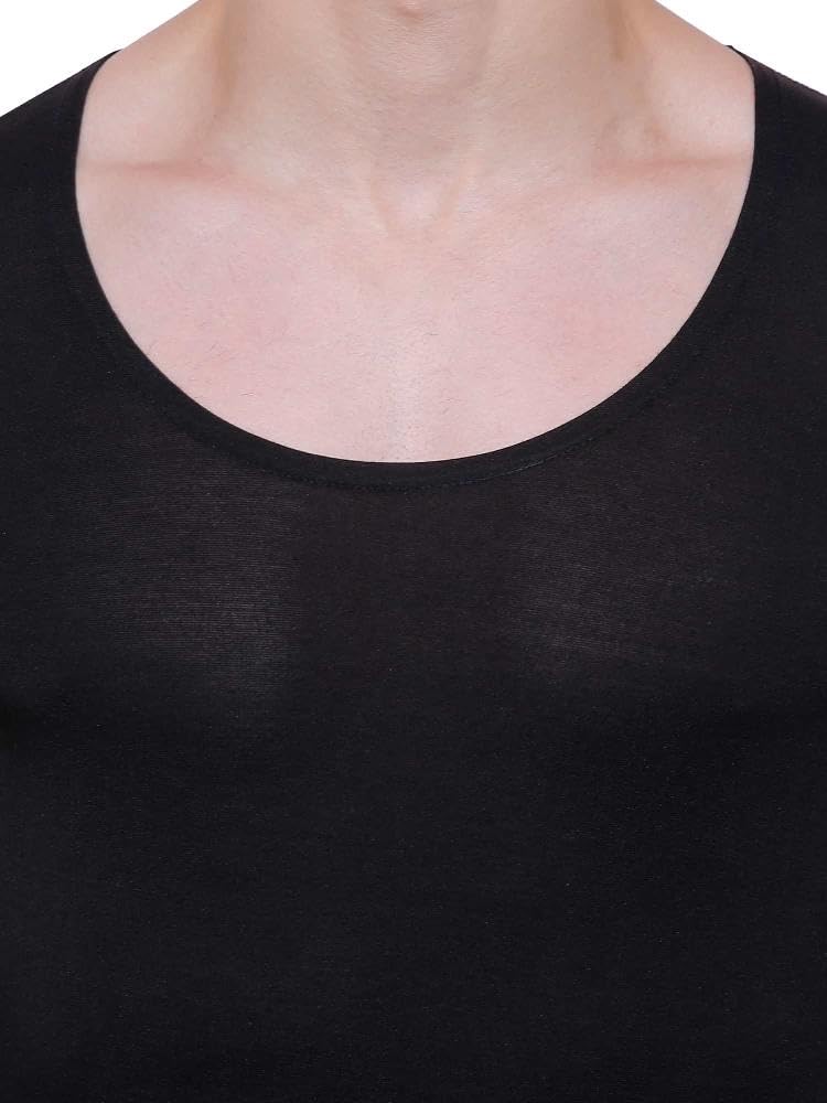 BODYCARE Ayaki Mens Tops Round Neck Full Sleeves Pack of 1-Black - Image 3