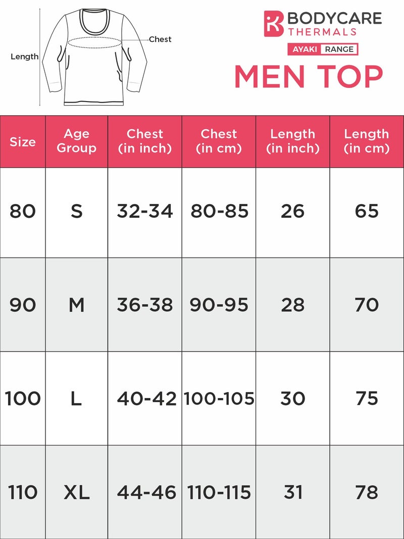 BODYCARE Ayaki Mens Tops Round Neck Full Sleeves Pack of 1-Black - Image 4