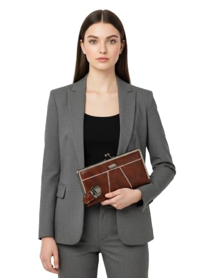 Premium Faux Leather Hand Wallet for Women | Stylish Hand Purse & Clutch with Zipper | Minimalist Smart Card Holder Wallet for Man Business Men | Compact Money Clip - Image 2
