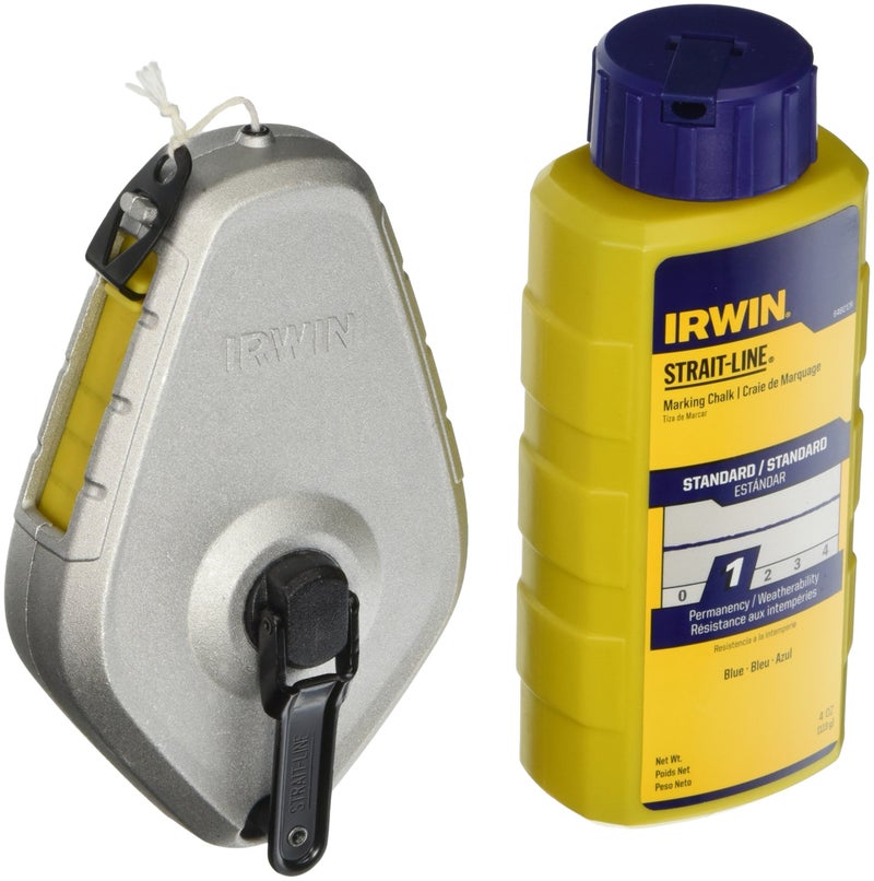 IRWIN STRAITLINE Chalk Line Classic Reel Blue 100 ft 1932880