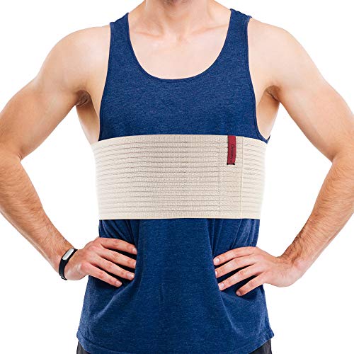 ORTONYX 6.25" Broken Rib Support Brace Unisex - Elastic Chest Wrap Comppression Support Belt - Rehabilitation of Cracked, Fractured, Dislocated Ribs Post-Surgery Aid L/XXL Beige / ACOX5226-BG-LXXL - Image 2