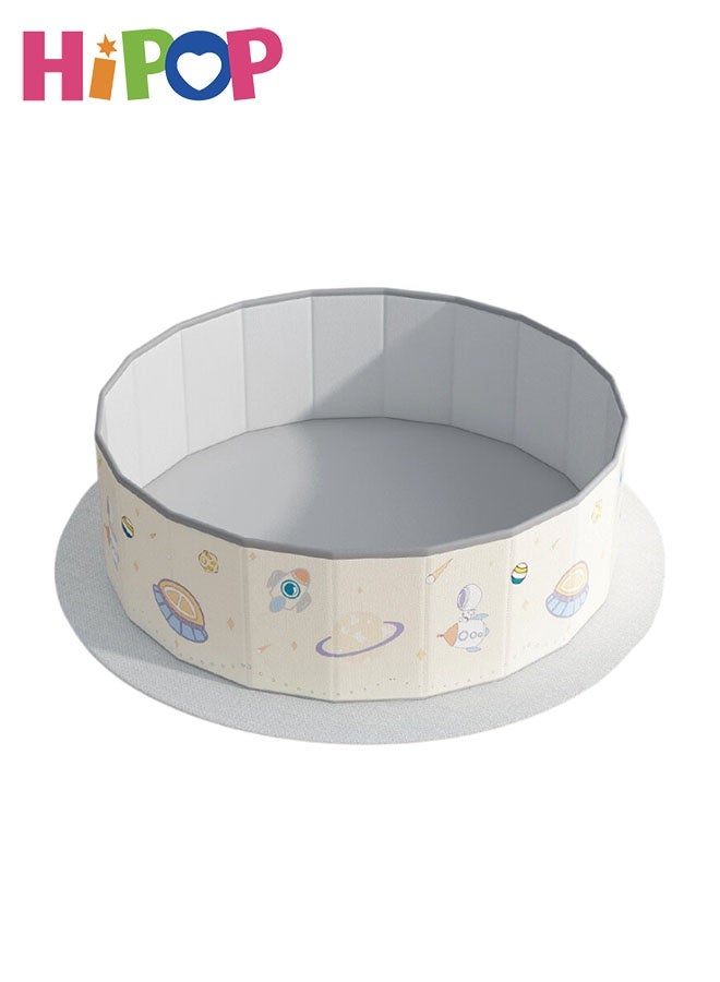 HIPOP Foldable Ball Pit for Toddlers, 39.4"x 11.8" Round Kiddie Baby Playpen Ball Pool, Pop Up Collapsible Soft Play Tent Indoor Outdoor, Ideal Gift for Babies (Balls no Include) - Image 1
