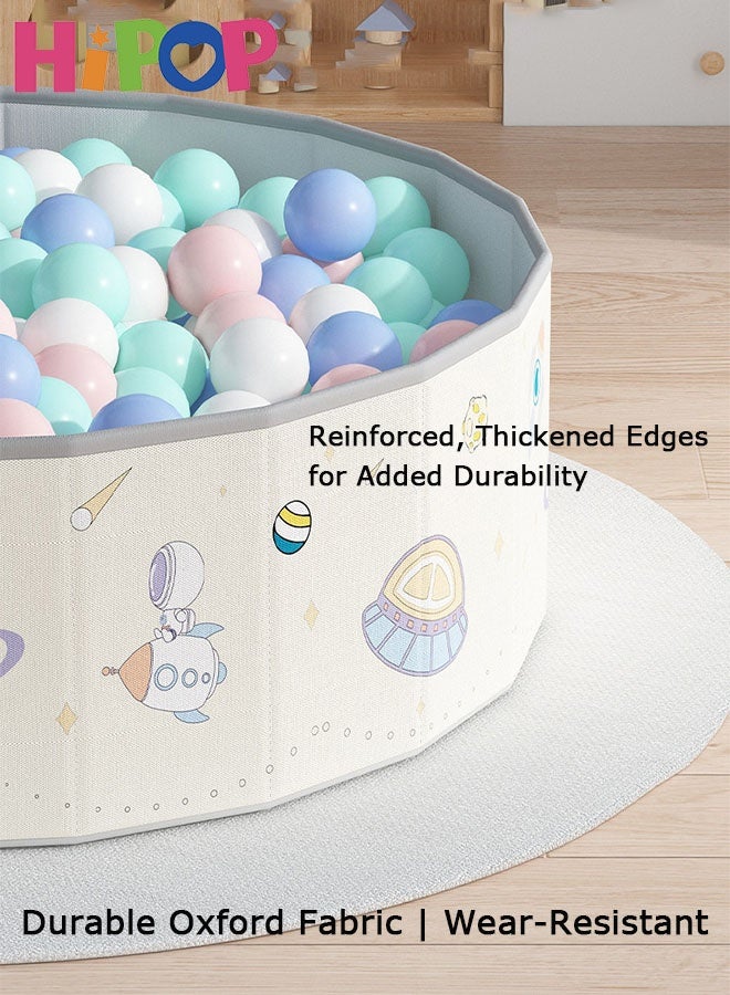 HIPOP Foldable Ball Pit for Toddlers, 39.4"x 11.8" Round Kiddie Baby Playpen Ball Pool, Pop Up Collapsible Soft Play Tent Indoor Outdoor, Ideal Gift for Babies (Balls no Include) - Image 5