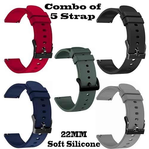 ADAMO 22Mm Silicone Watch Strap Compatible For Phoenix Ultra/Phoenix/Pulse 2/Xtend Pro/Xtend Call And All 22Mm Wristwatch And Smartwatches P13Bir02-F02-N02-L02-D02, Multicolor - Image 2