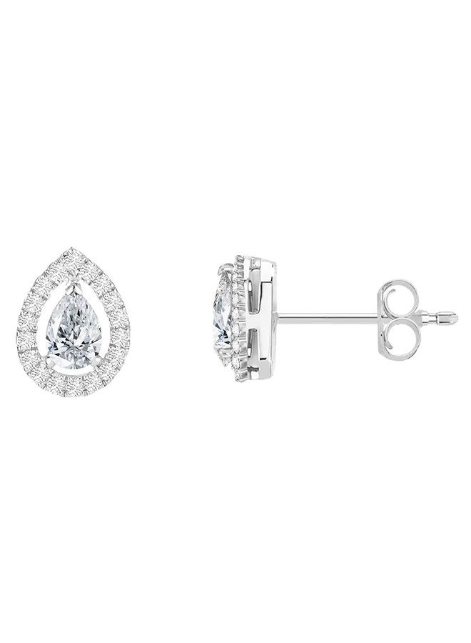 MINUTIAE Silver-Plated Contemporary Stud Earrings for Women's & Girls | Heart Shape Earring | Fashion Jewellery MNT0472_S - Image 2