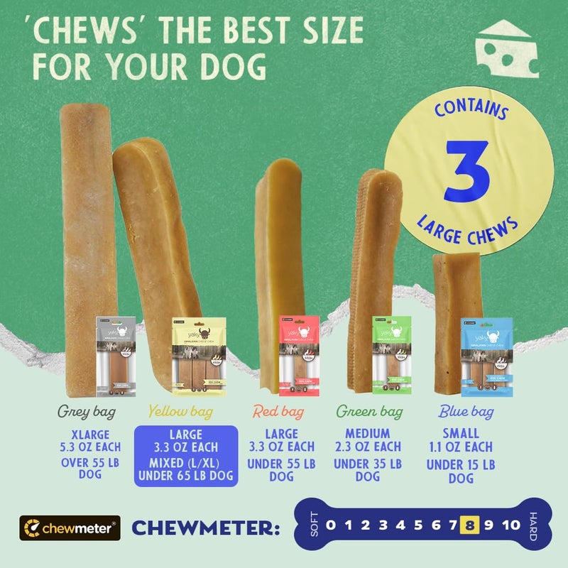 Himalayan Dog Chew Yaky Cheese Chew | Natural Yak Cheese Dog Chews | Long Lasting, Stain Free, Protein Rich, Low Odor | Gluten Free-Lactose Free-Grain Free | Mixed | for Dogs 65 Lbs & Smaller - Image 3