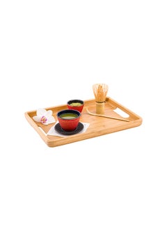 Restaurantware Restaurantware-10.5 x 9.5 Inch Breakfast Tray, 1 Rectangle Tray With Handles - Rounded Edges, Chip-resistant, Natural Bamboo Butler Holding Serving Tray, Shatterproof, For Meals, Snacks, And Beverages  - Image 3
