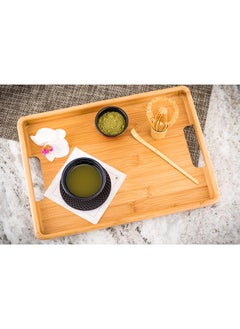 Restaurantware Restaurantware-10.5 x 9.5 Inch Breakfast Tray, 1 Rectangle Tray With Handles - Rounded Edges, Chip-resistant, Natural Bamboo Butler Holding Serving Tray, Shatterproof, For Meals, Snacks, And Beverages  - Image 5