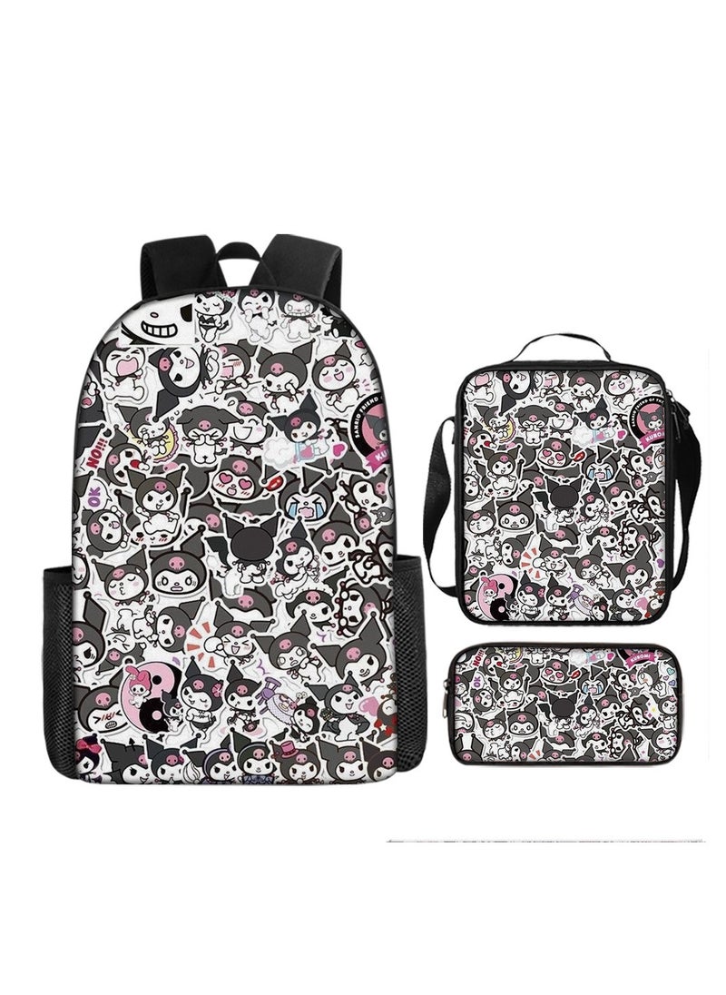 Generic - Cartoon anime backpack for primary and secondary school students, large capacity casual lightweight backpack, cartoon shoulder bag, pencil case, pencil case, and pencil case - Image 1