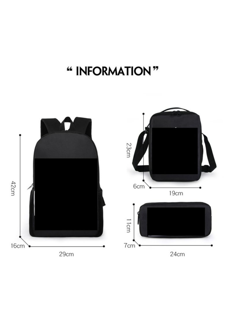 Generic - Cartoon anime backpack for primary and secondary school students, large capacity casual lightweight backpack, cartoon shoulder bag, pencil case, pencil case, and pencil case - Image 1
