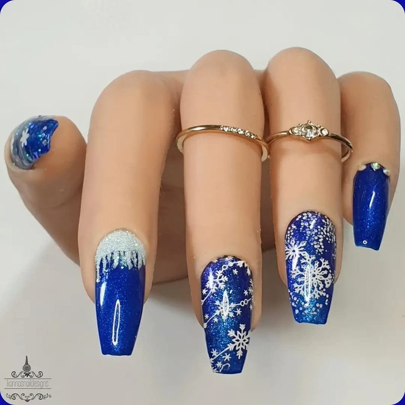 AIMEILI Soak Off UV LED Gel Nail Polish - Blue (030) 10ml - Image 3