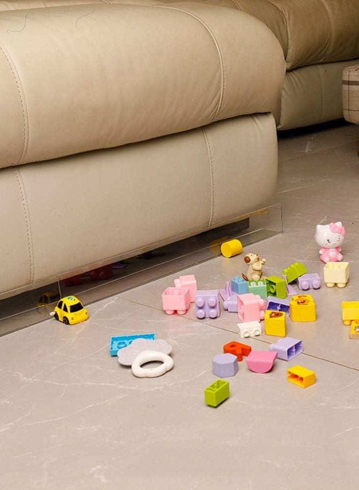TPGP Toy Blockers for Furniture, Clear Blocking Board Under Furniture, Pet Baffle Board, Strong Adhesive Baffle, Adjustable Gap Bumper for Sofa, Bed (8 Pack/9.5 Inch) - Image 4
