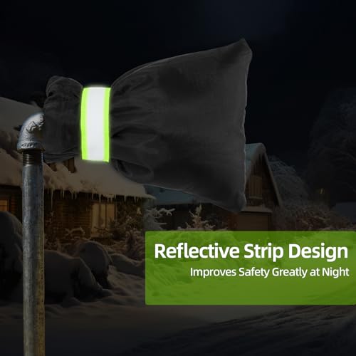 Insoma Pro Outdoor Faucet Cover for Winter, Thicken 7.1" W x 8.7" H Hose Bib Insulation Cover for Freeze Protection, Outside Water Spigot Covers for Winter Waterproof Reusable, 2 Pack - Image 5