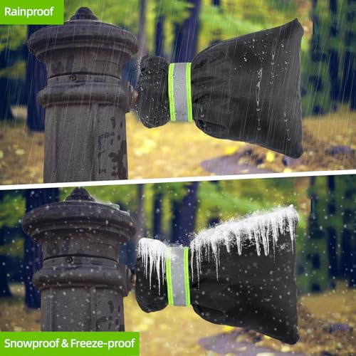 Insoma Pro Outdoor Faucet Cover for Winter, Thicken 7.1" W x 8.7" H Hose Bib Insulation Cover for Freeze Protection, Outside Water Spigot Covers for Winter Waterproof Reusable, 2 Pack - Image 4