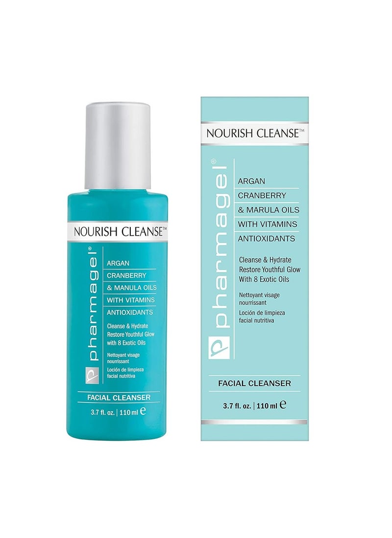 Pharmagel Pharmagel Nourish Cleanse Hydrating Facial Cleanser | Face Cleanser & Makeup Remover | Natural Face Wash for All Skin Types – 3.7 oz  - Image 1
