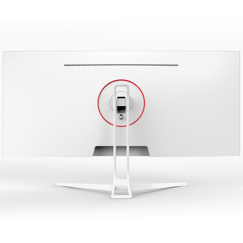 CRUA 34'' White Gaming Monitor, 165HZ/144HZ, WQHD(3440x1440P) IPS UltraWide Screen Computer Monitors with Built-in Speakers, Supports FreeSync, 120% sRGB, HDMI 2.0 & DP 1.4, Wall Mountable Installs - Image 2