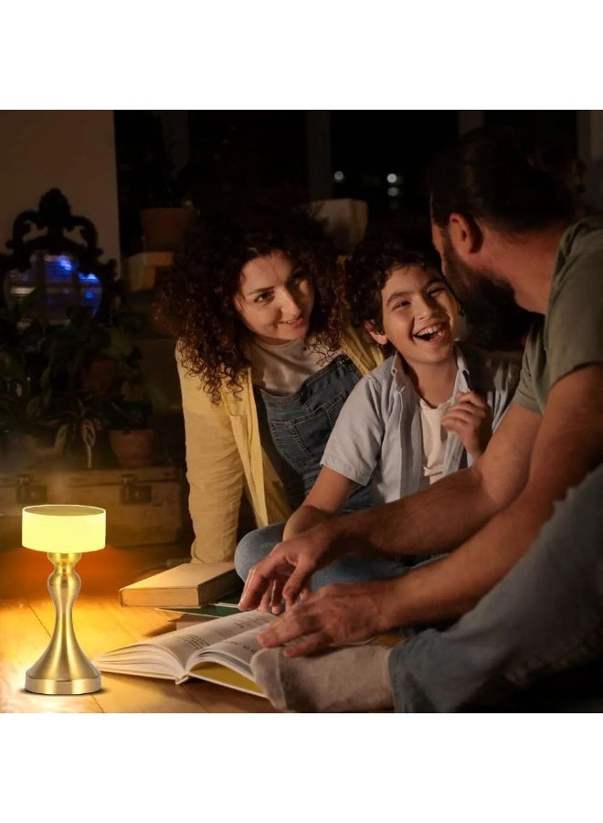 مصباح طاولة لاسلكي قابل لإعادة الشحن بثلاثة أوضاع ألوان، مصباح مكتب LED قابل للتعتيم بتصميم صناعي لغرفة النوم، غرفة المعيشة، المكتب متعدد الألوان  - Image 5
