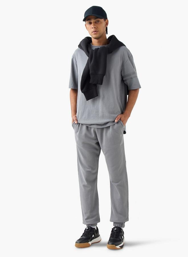 Kappa Logo Embroidered Joggers with Piping Detail and Pockets - Image 2