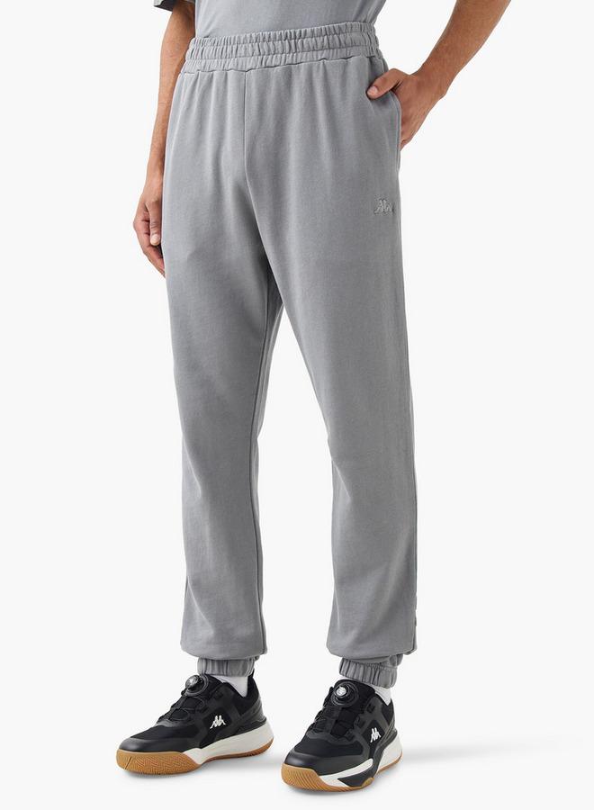 Kappa Logo Embroidered Joggers with Piping Detail and Pockets - Image 1