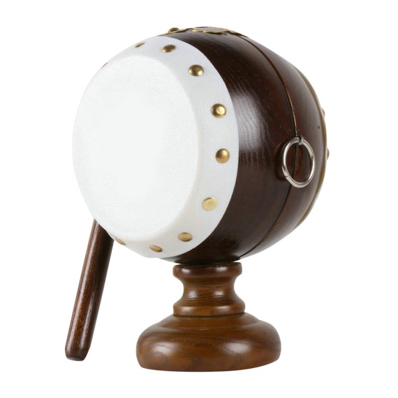 Large Drum Shaped Wooden Piggy Bank Money Saving Coin Cash Box For Home Office - Image 2