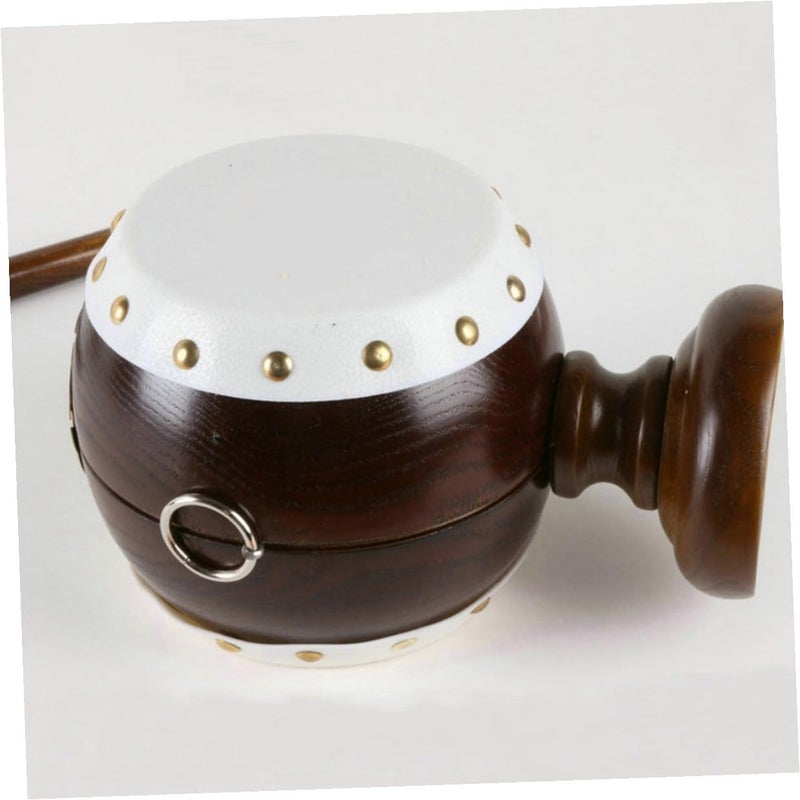 Large Drum Shaped Wooden Piggy Bank Money Saving Coin Cash Box For Home Office - Image 5