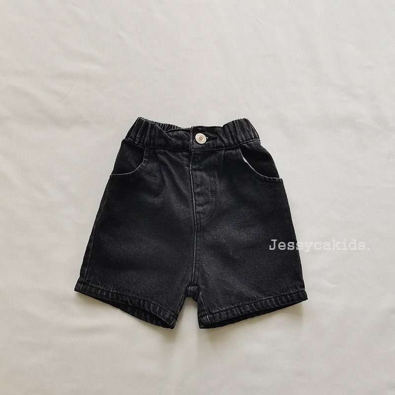 Ins Children'S Korean-Style Fashionable Children'S Pants Loose-Tone Boys' And Children'S Straight Washing Denim Shorts - Image 4
