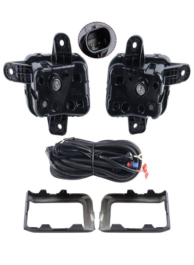KAMDKI LED Fog Light Set 5pcs Compatible for 2022 2023 2024 GMC Sierra 1500 Front Bumper Lamp Assembly With Wire Harness Bulbs Cover Bezels GM2593338 GM259233 GM1039290 GM1038290 - Image 5