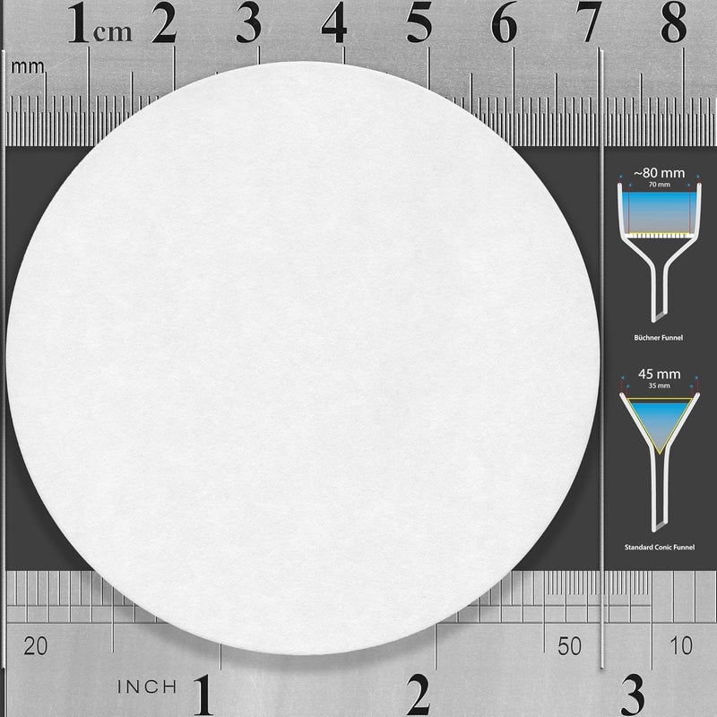 zenpore Store Filter Paper 7 cm Lab Qualitative Filter Paper for Chemistry, Standard Qualitative Grade 4-Fast Flow 70mm(100 Discs) - Image 3