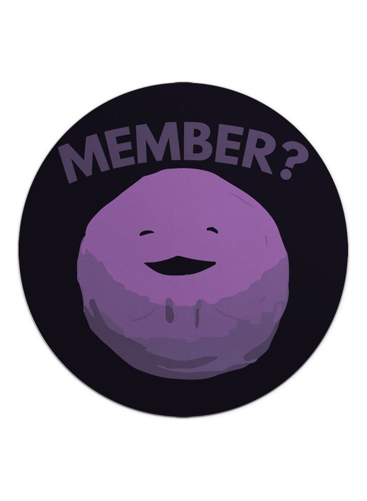 LIT Member Purple Ball School Circle Shape Mouse Pad - Image 1