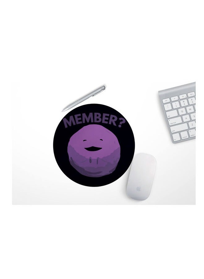 LIT Member Purple Ball School Circle Shape Mouse Pad - Image 2