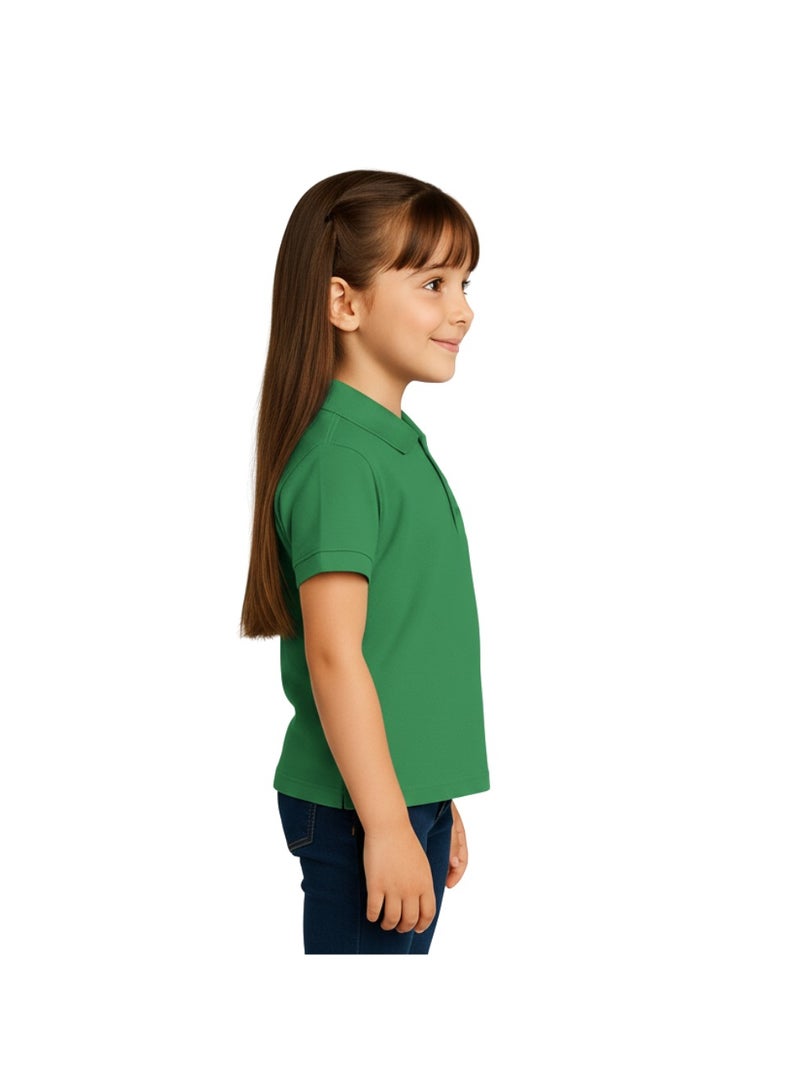 PRINTSHOP4ME Girls Kids Polo T-Shirt 230 GSM Pure Cotton Basic Colors - Image 4