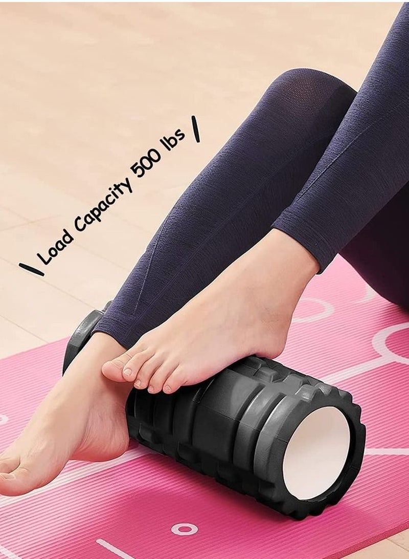 WENBO Yoga Foam Roller Self Massage Exercise, Back, Leg, Body Starching Physical Therapy (33cm L) (Black) - Image 5