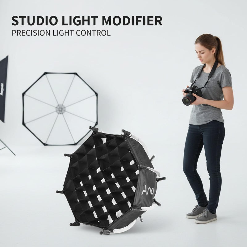 Foldable Octagonal Softbox 30cm For Live Streaming Studio Photography Soft Diffused Light - Image 5