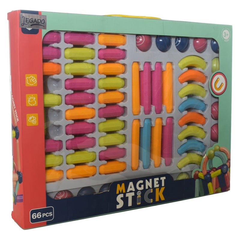 Magnet Stick Game Set 66 Pieces - HD380A - Image 1