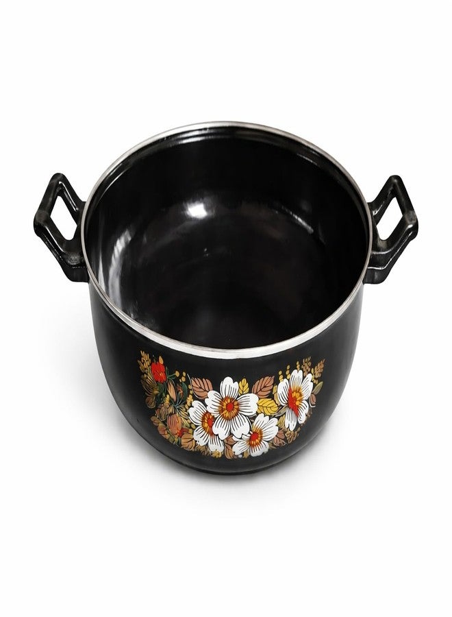 Non-Stick Kadhai with Thick Aluminium Body | Cool Touch Handle | Multipurpose Cooking Pan for Frying, Saute & Curry | Durable Longlasting use (Black) - Image 1