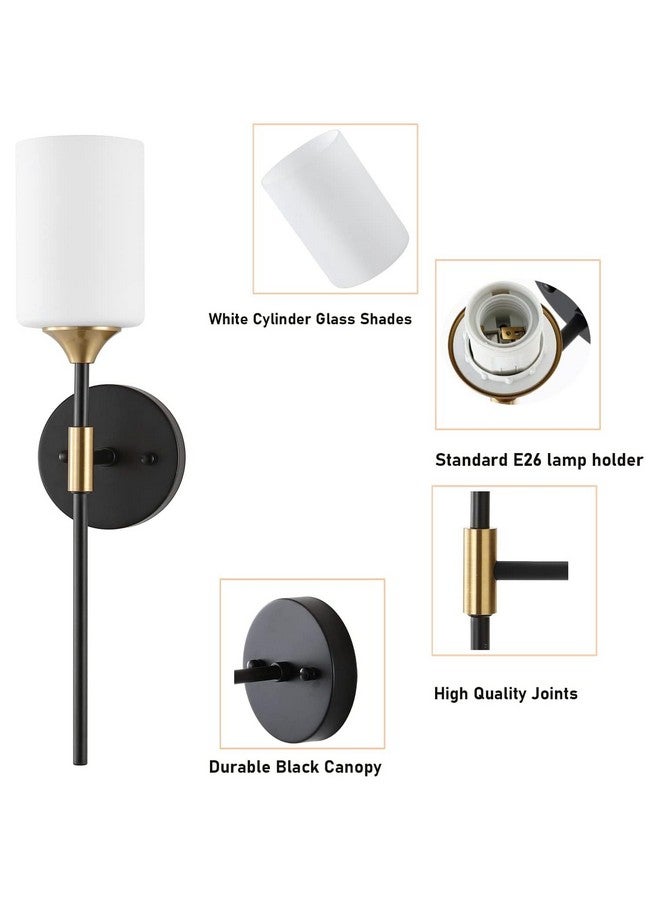 SINOMAN ضوء جدار SINOMAN لغرفة المعيشة حديث / مصابيح جدارية لغرفة النوم / لغرفة المعيشة / أضواء جدارية لتزيين المنزل / مصباح جدار بجانب السرير (أسود_ذهبي، مع لمبة) - Image 4