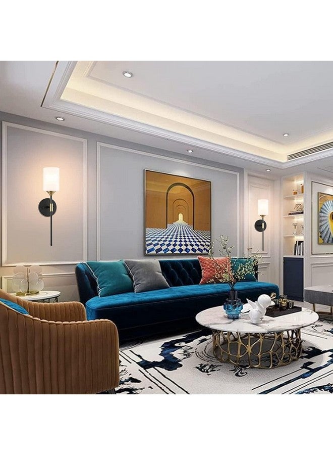 SINOMAN ضوء جدار SINOMAN لغرفة المعيشة حديث / مصابيح جدارية لغرفة النوم / لغرفة المعيشة / أضواء جدارية لتزيين المنزل / مصباح جدار بجانب السرير (أسود_ذهبي، مع لمبة) - Image 3