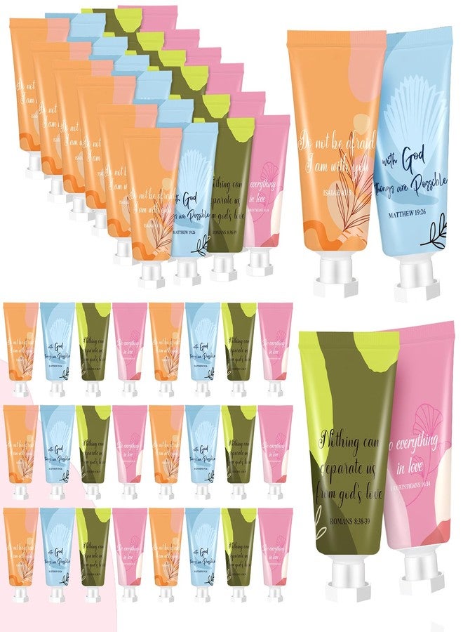 Sacubee 36 Pcs Christian Hand Lotion Bulk Gifts for Women Bible Verse Mini Scripture Travel Hand Cream Religious Gift for Teacher Student Church Member Prayers School Coworkers Birthday Wedding Favor - Image 1