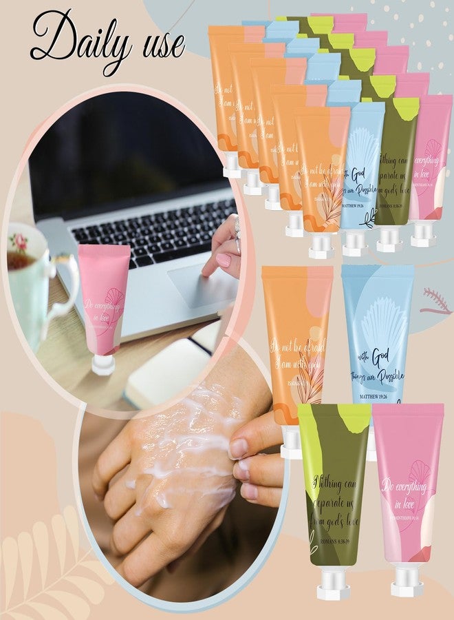 Sacubee 36 Pcs Christian Hand Lotion Bulk Gifts for Women Bible Verse Mini Scripture Travel Hand Cream Religious Gift for Teacher Student Church Member Prayers School Coworkers Birthday Wedding Favor - Image 3