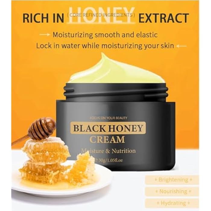 Grospe Black Honey Face Moisturizer Cream,Anti-Aging Cream with Squalane Facial Moisturizer for Women Deep Hydrating Face Cream for Dry Skin Dark Spots & Wrinkles Barrier Repair & Firming,1.05 Fl Oz - Image 4