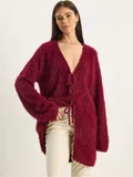 Bianco Lucci Burgundy Red