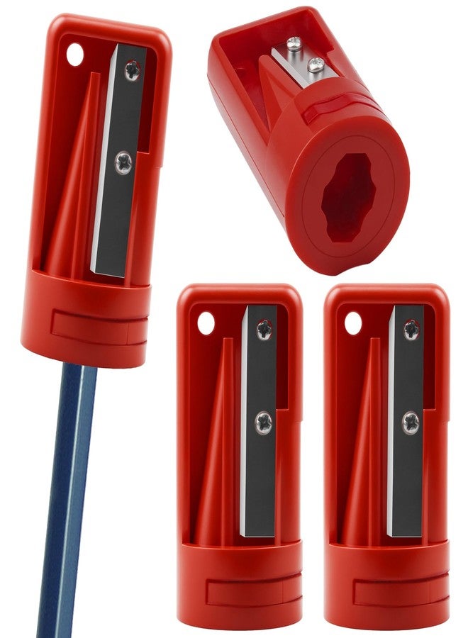 Notoke Carpenter Pencil Sharpener 4 Pack Manual Portable Woodworking Pencil Sharpeners Cutter Shaver Narrow Sharpening Tool for Woodworking Tool - Image 1