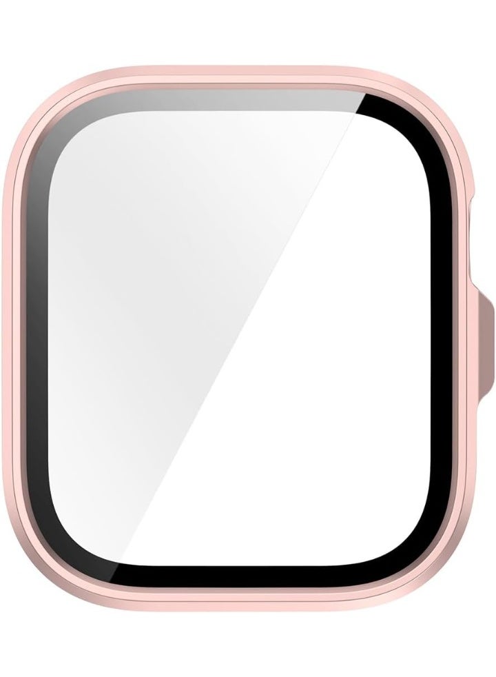 Compatible withProtective Case for Huawei Watch Fit 4 Pro Case, Hard PC Case Covers with Glass Screen Protector, Anti-Scratch Anti-Dust Protection Case for Huawei Watch Fit 4 Pro (Pink) - Image 2