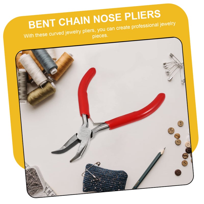 Jewelry Making Bent Chain Nose Pliers Wire Wrapping Hand Tool For Bench Repair - Image 4