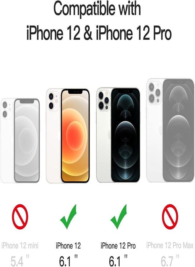 حافظة مغناطيسية لهاتف iPhone 12/12 Pro، مقاس 6.1 بوصة، متوافقة مع الشحن اللاسلكي MagSafe، غطاء ممتص للصدمات مضاد للخدش (شفاف)، TPU - PC - Image 2